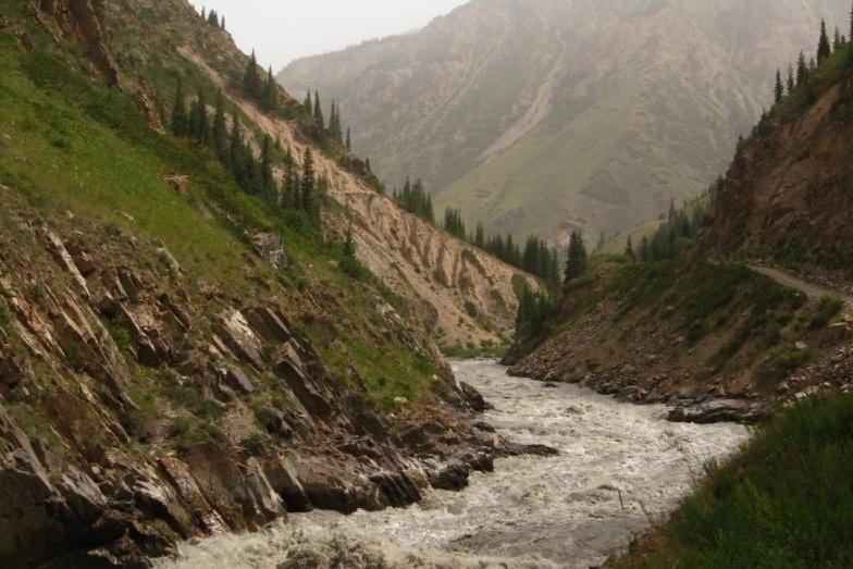 Река Нарын в Узбекистане