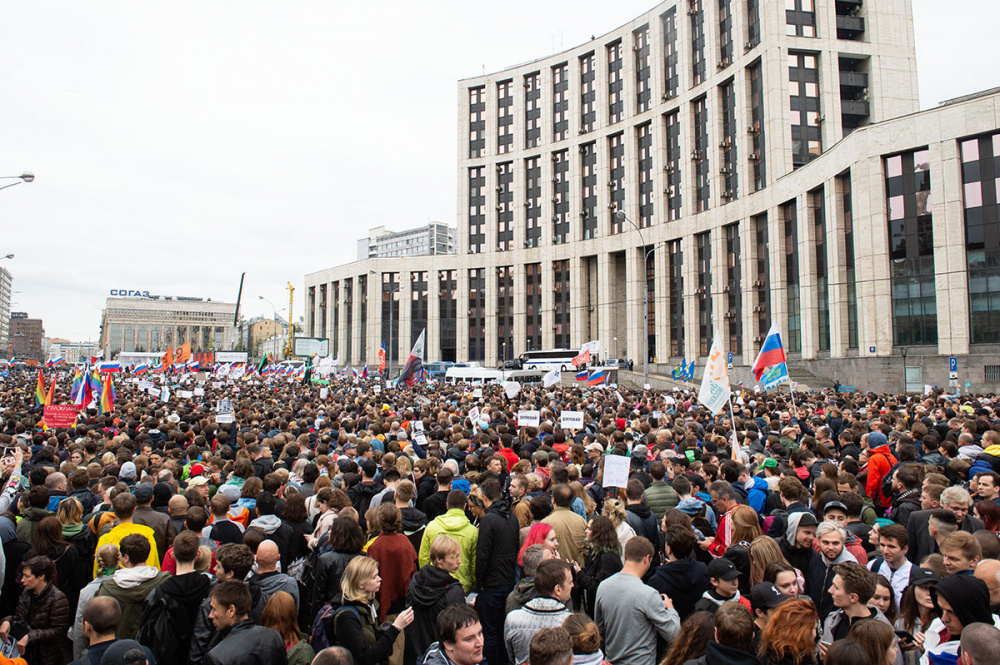 На митинг в Москве 10 августа вышли 60 000 человек