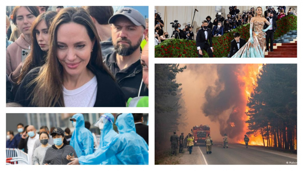 Анджелина Джоли во Львове, протесты в Ереване, лесные пожары в РФ. Мировые новости недели