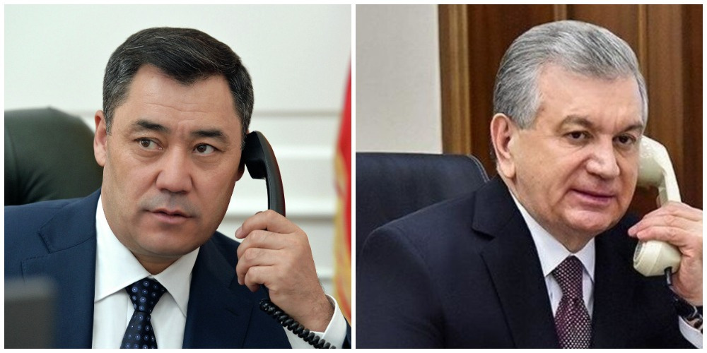 Садыр Жапаров и Шавкат Мирзиёев по телефону обсудили вопросы границ