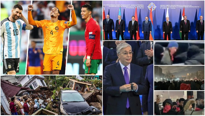 Протесты в Казахстане, чемпионат мира по футболу, теракт в Израиле. Мировые новости недели