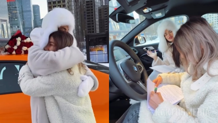 Бишкекчанка, выигравшая у блогера BMW, отправилась в Москву за своим автомобилем (видео)