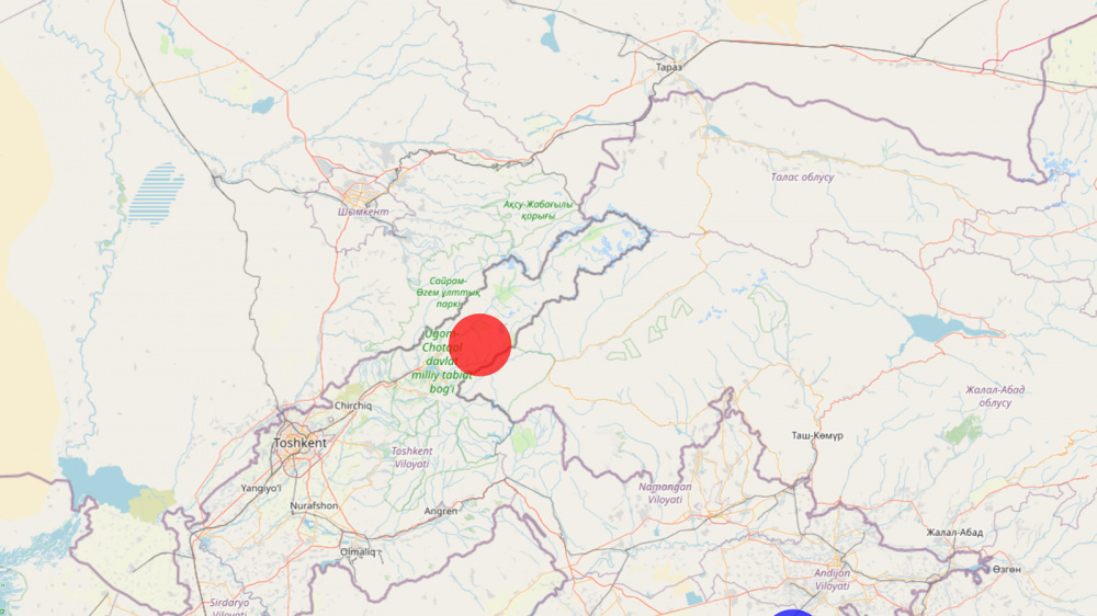 На границе Кыргызстана, Узбекистана и Казахстана произошло землетрясение