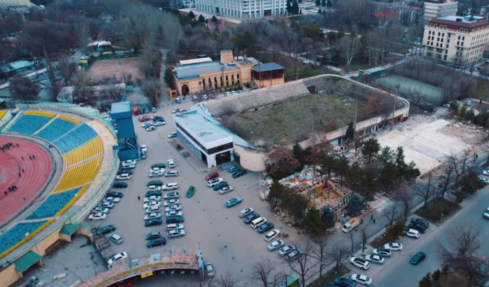 Как застраивалась территория стадиона "Спартак" (фото и видео с дрона)