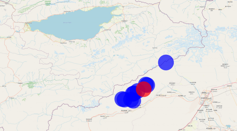 На кыргызско-китайской границе произошло землетрясение