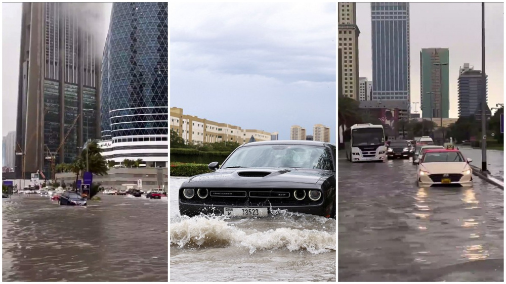 Проливные дожди затопили Дубай и Абу-Даби