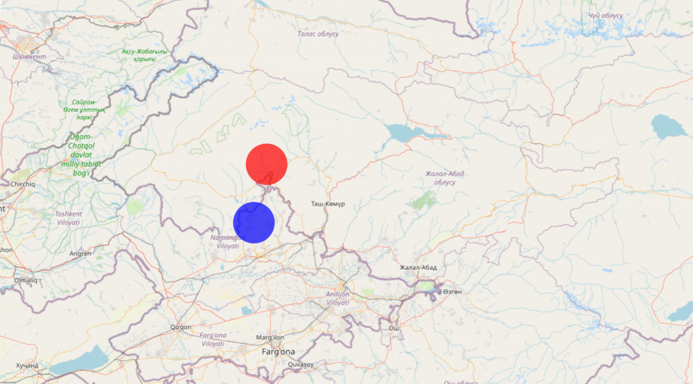 На кыргызско-узбекской границе произошло землетрясение
