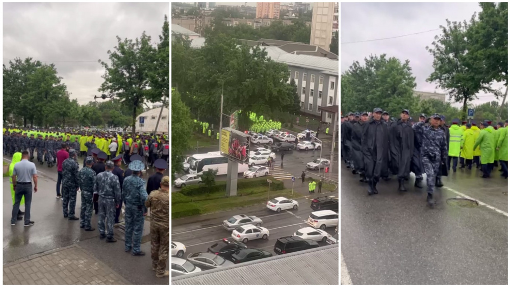 Для чего в центре Бишкека собрали тысячу милиционеров? (видео)
