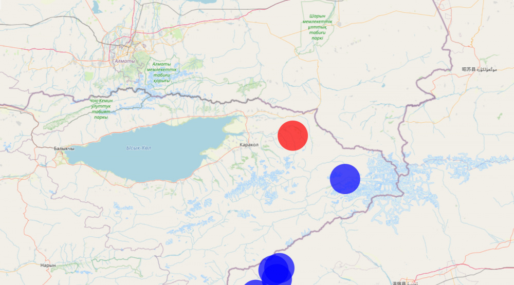 На востоке Иссык-Куля произошло ощутимое землетрясение