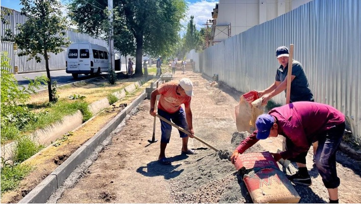 Начался ремонт тротуаров на ул. М. Фрунзе (участок, фото)