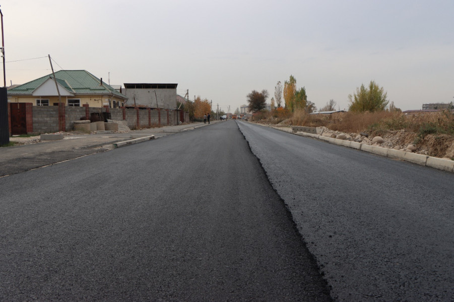 Асфальтирование улицы Кадыр-Ата.