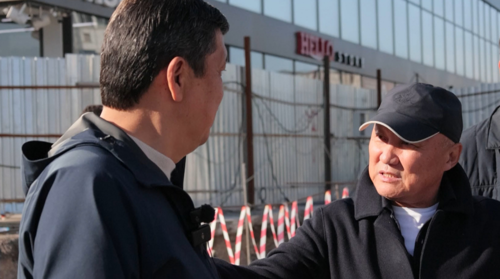 Мэр Бишкека посетил стройку подземного комплекса Old Bishkek