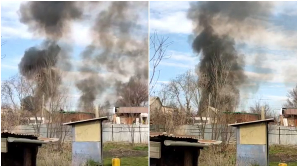 В северо-западной части Бишкека заметили сильный дым (видео)