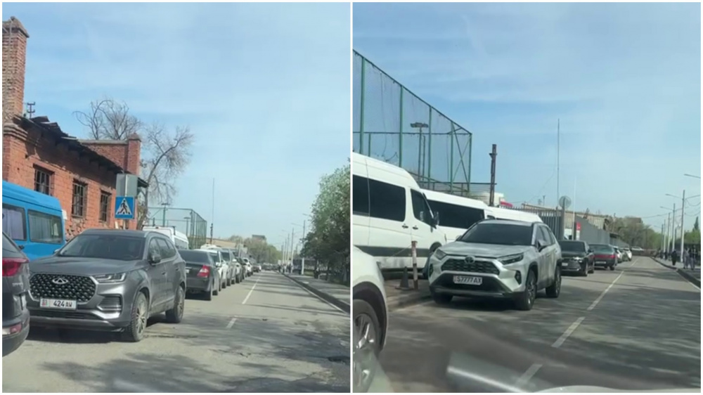 Call-центр: у здания ГИК в Бишкеке пожаловались на хаотичную парковку (видео)