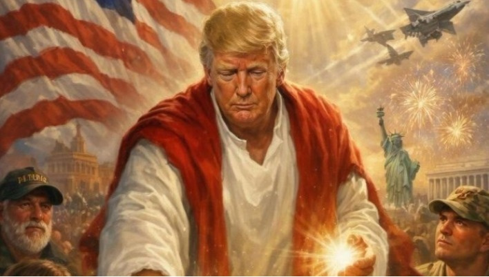 Трамп раскритиковал папу римского. И опубликовал свое фото в образе Иисуса Христа