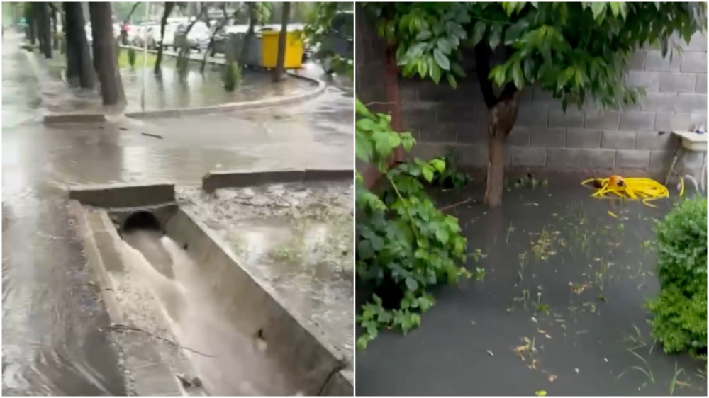 Горожане жалуются на потопы на улицах Бишкека после дождей (видео)