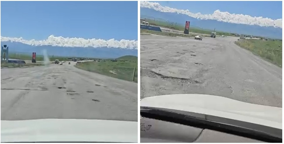 Водители жалуются на состояние дороги Север - Юг на перевале