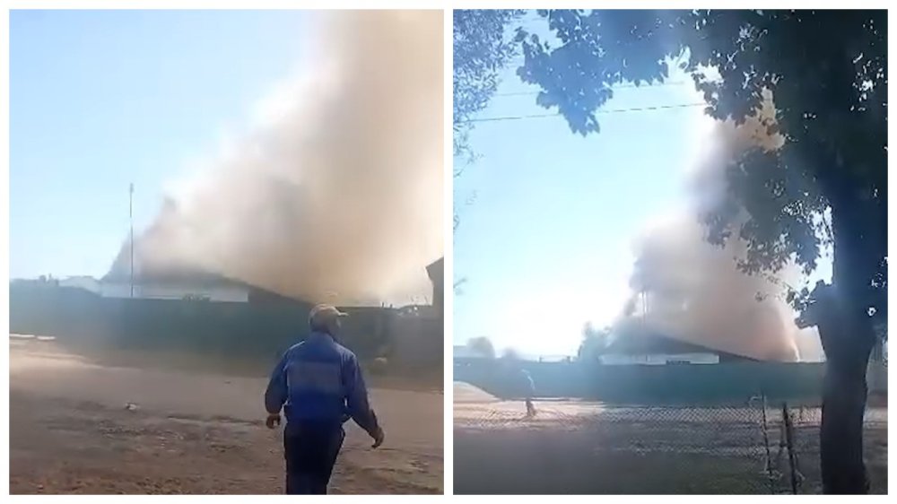 В селе Тюп сгорел дом. Семья с семью детьми осталась без крыши над головой (видео)