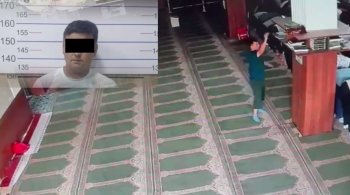 В Бишкеке задержали подозреваемого в краже в мечети (видео)