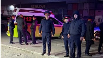 Кадр с место событий в ночь на 23 октября.